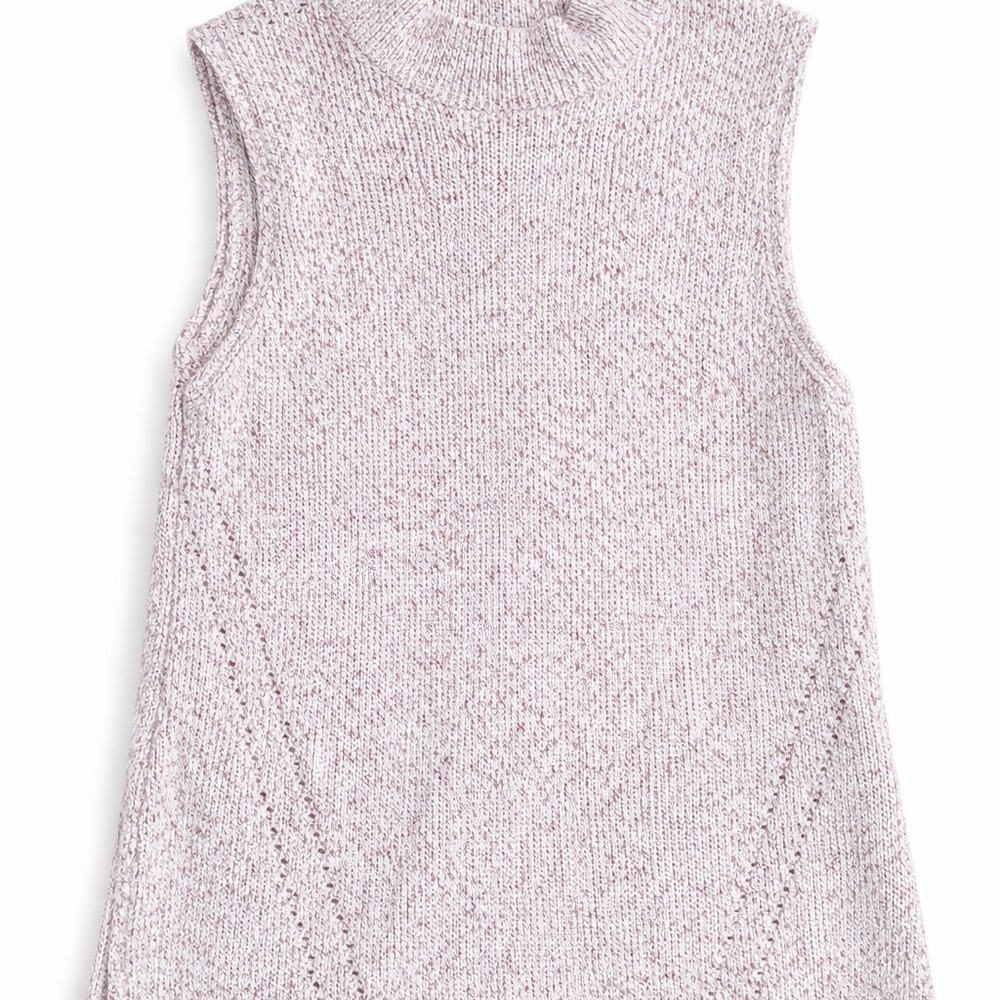White House Black Market Sleeveless Knit Tank in Soft Lavender